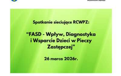 Spotkanie sieciujące RCWPZ | “FASD – Wpływ, Diagnostyka i&nbsp;Wsparcie Dzieci w&nbsp;Pieczy Zastępczej”