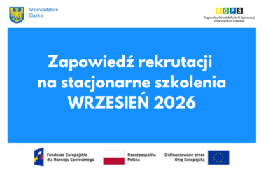 Szkolenia | Zapowiedź rekrutacji na stacjonarne szkolenia WRZESIEŃ 2026