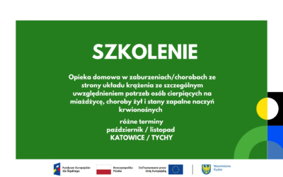 Szkolenie | Opieka domowa w&nbsp;zaburzeniach/chorobach ze&nbsp;strony układu krążenia ze&nbsp;szczególnym uwzględnieniem potrzeb osób cierpiących na&nbsp;miażdżycę, choroby żył i&nbsp;stany zapalne naczyń krwionośnych – różne terminy (październik/listopad), Katowice / Tychy